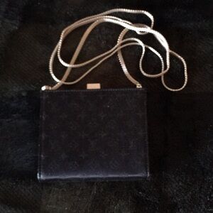 Perfect Condition Never Used Louis Vuitton MM Ange Satin Handbag In Black